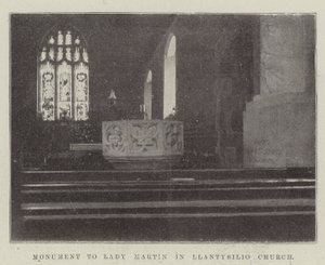 Monument till Lady Martin i Llantysilio kyrka av English Photographer