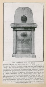 Monument till Theodore, kung av Korsika av English Photographer