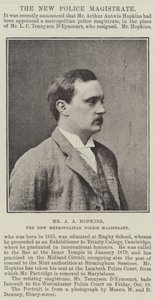 Mr A A Hopkins, New Metropolitan Police Magistrate av English Photographer