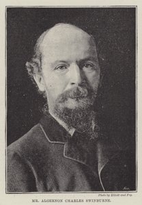 Herr Algernon Charles Swinburne av English Photographer