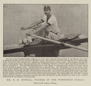 Mr B H Howell, vinnare av Wingfield Sculls av English Photographer