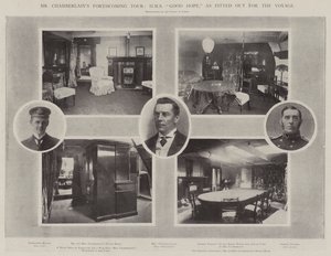Mr Chamberlains Forthcoming Tour, HMS Good Hope, som utrustat för resan