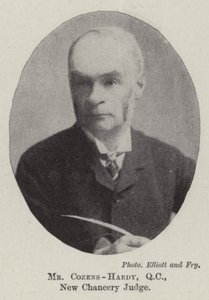 Mr Cozens-Hardy, QC, ny kanslidomare av English Photographer