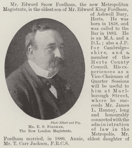 Mr E S Fordham, New London Magistrate av English Photographer
