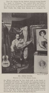 Emile Fuchs, designer av de nya brittiska frimärkena av English Photographer