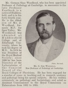 Mr G Sims Woodhead, ny professor i patologi vid Cambridge
