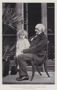Mr Gladstone och hans barnbarn, Dorothy Drew, Hawarden, oktober 1893