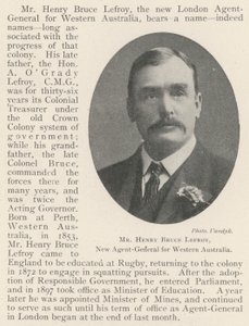 Henry Bruce Lefroy, ny generalagent för västra Australien av English Photographer
