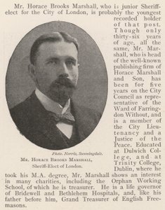 Mr Horace Brooks Marshall, tillträdande sheriff i London av English Photographer