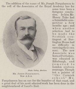 Mr Joseph Farquharson, New ARA av English Photographer