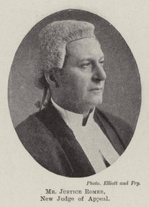 Herr Justice Romer, ny hovrättsdomare av English Photographer
