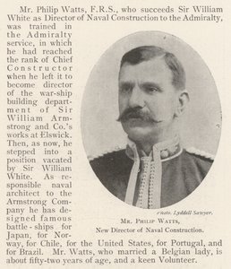 Philip Watts, ny chef för Naval Construction av English Photographer