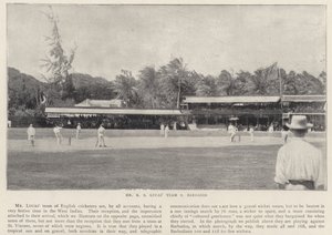 Mr R S Lucass Team vs Barbados, cricket av English Photographer