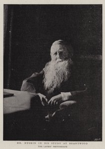 Mr Ruskin i hans studie vid Brantwood av English Photographer