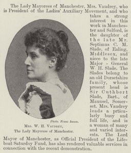 Mrs WH Vaudrey, borgmästarinnan i Manchester av English Photographer