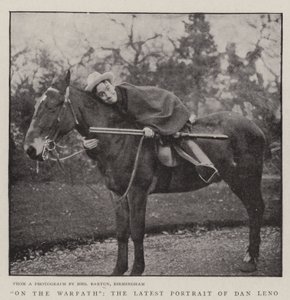 På krigsstigen, det senaste porträttet av Dan Leno av English Photographer