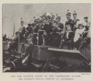 Våra allierade i Fjärran Östern vid Coronation Review, den japanska specialambassaden i Aldershot av English Photographer