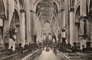 Oxford, Christchurch Cathedral, Choir East (s/v foto) av English Photographer