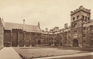 Oxford: Exeter College, kvadraten och salen (svartvitt foto) av English Photographer