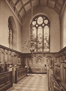 Oxford: Oriel College, kapellet (svartvitt foto) av English Photographer