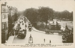 Park Lane och Hyde Park, London av English Photographer