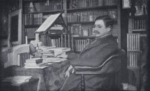 Paul Bourget i sin studie (s/v foto) av English Photographer