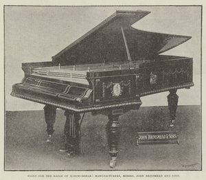 Piano för Raja av Cooch-Behar, tillverkare, herrarna John Brinsmead och söner av English Photographer