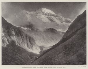 Pittoreska Indien, Snö runt Pindri-glaciären, sett tio mil bort av English Photographer
