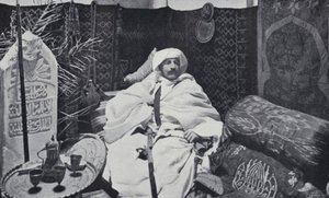 Pierre Loti i sin studie (s/v foto) av English Photographer