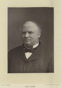 Porträtt av Edward Stanley, Earl of Derby av English Photographer