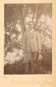 Porträtt av Richard Meinertzhagen av Bailey, i indiska fotografier av F.M. Bailey 1900-03 (sepiafoto) av English Photographer