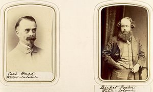 Porträtt av Carl Haas och Myles Birket Foster (sepiafoto) av English Photographer