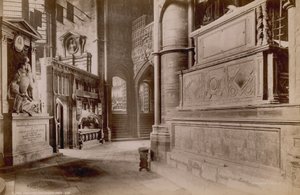 Vykort med en bild av Choir Ambulatory i Westminster Abbey av English Photographer