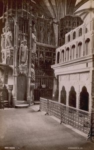 Vykort med en bild av interiören av Henry V Chantry i Westminster Abbey av English Photographer