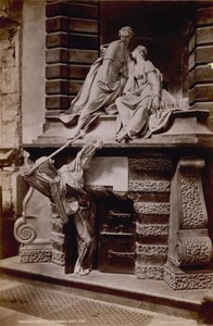 Vykort med en bild av monumentet till Lady Elizabeth Nightingale av English Photographer