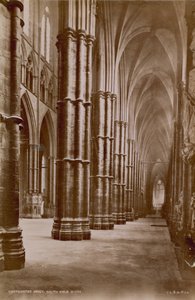 Vykort med en bild av den södra gången i Westminster Abbey av English Photographer