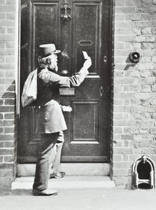 Brevbärare i King William Walk, Greenwich, 1885 av English Photographer