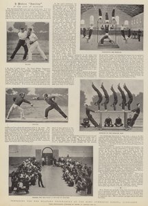 Förbereder för militärturneringen på Arméns Gymnastikskola, Aldershot
