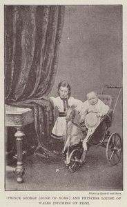 Prins George (hertigen av York) och prinsessan Louise av Wales (hertiginnan av Fife) av English Photographer