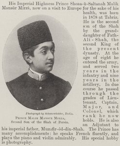 Prins Malik Mansur Mirza, andra son till Shahen av Persien av English Photographer