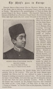 Prins Shoa-U-Saltanah Malik Mansur Mirza av English Photographer