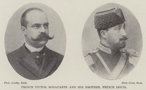 Prins Victor Bonaparte och hans bror, prins Louis av English Photographer