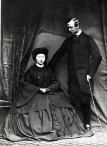 Prinsessan Alice och prins Ludwig av Hessen, 1860 av English Photographer