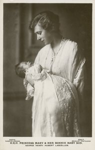 Prinsessan Mary, Viscountess Lascelles, med sin äldsta son, George av English Photographer