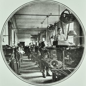 Printing Department, Bank of England, Threadneedle Street, City of London, 1890 av English Photographer