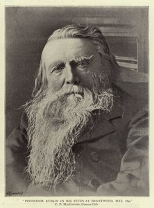 Professor Ruskin i sin studie i Brantwood, maj 1894 av English Photographer
