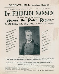 Program för Dr Fridtjof Nansen föreläsning, Across the Polar Region av English Photographer