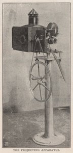 Projektionsapparat som används av R W Paul, uppfinnare av Kinetoscope av English Photographer