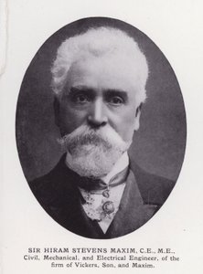 Prominent Men of London: Sir Hiram Stevens Maxim (s/v foto) av English Photographer