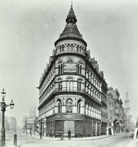 Queen Victoria Street, Mansion House Street i hörnet av Poultry and Queen Victoria Street, London, 1880 av English Photographer